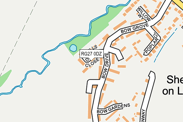 RG27 0DZ map - OS OpenMap – Local (Ordnance Survey)