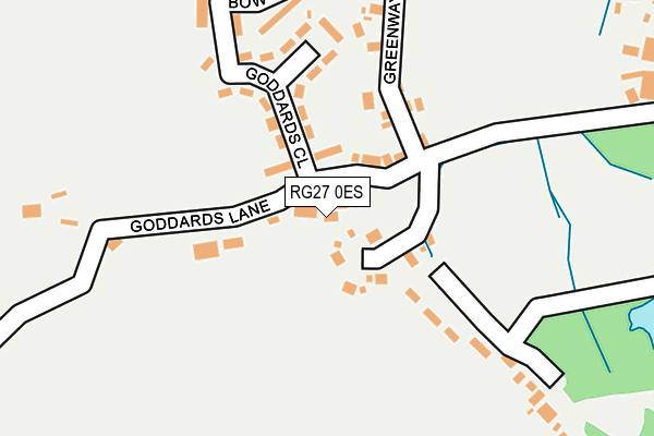 RG27 0ES map - OS OpenMap – Local (Ordnance Survey)
