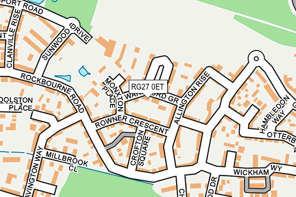 RG27 0ET map - OS OpenMap – Local (Ordnance Survey)
