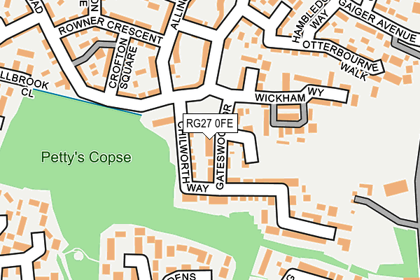RG27 0FE map - OS OpenMap – Local (Ordnance Survey)
