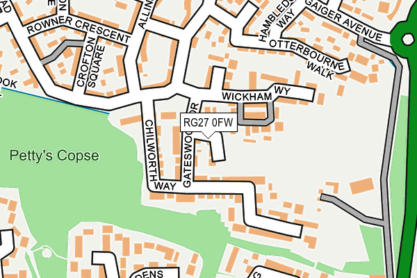 RG27 0FW map - OS OpenMap – Local (Ordnance Survey)