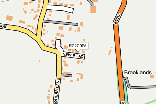 RG27 0PA map - OS OpenMap – Local (Ordnance Survey)