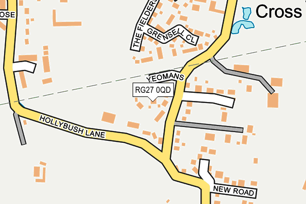 RG27 0QD map - OS OpenMap – Local (Ordnance Survey)