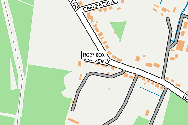 RG27 0QX map - OS OpenMap – Local (Ordnance Survey)