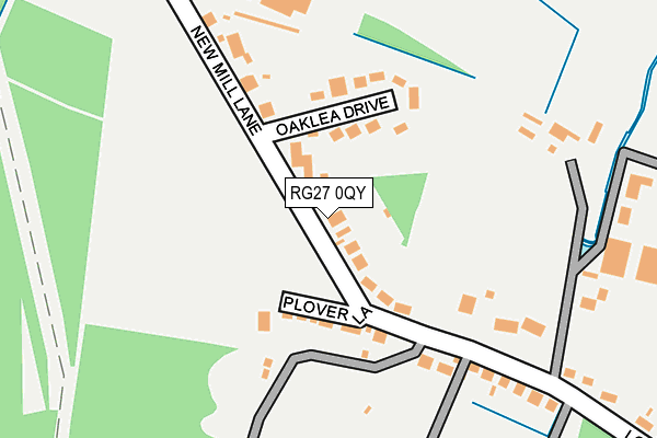 RG27 0QY map - OS OpenMap – Local (Ordnance Survey)