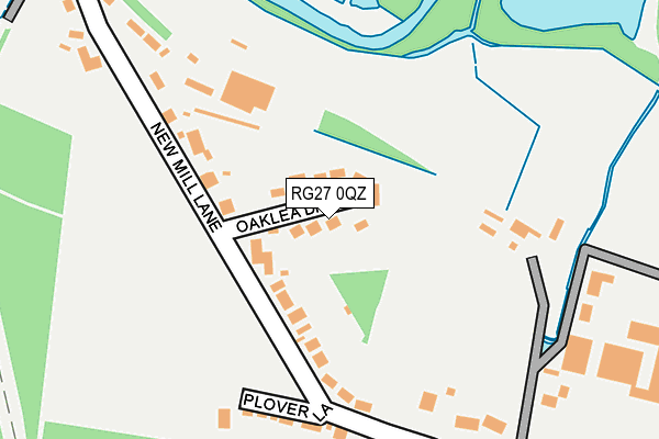 RG27 0QZ map - OS OpenMap – Local (Ordnance Survey)
