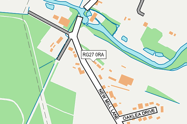 RG27 0RA map - OS OpenMap – Local (Ordnance Survey)