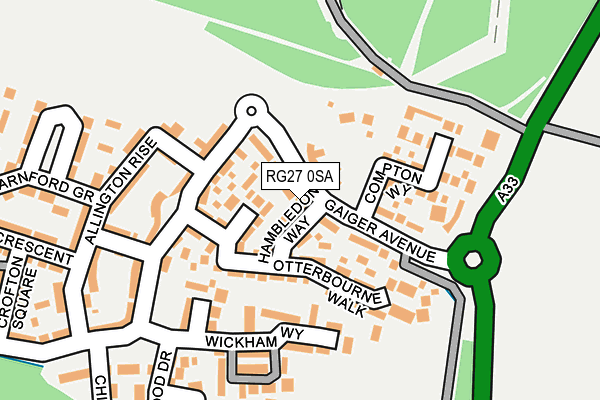 RG27 0SA map - OS OpenMap – Local (Ordnance Survey)