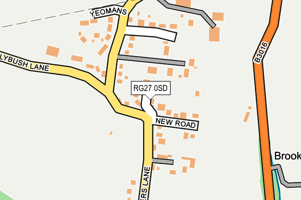 RG27 0SD map - OS OpenMap – Local (Ordnance Survey)