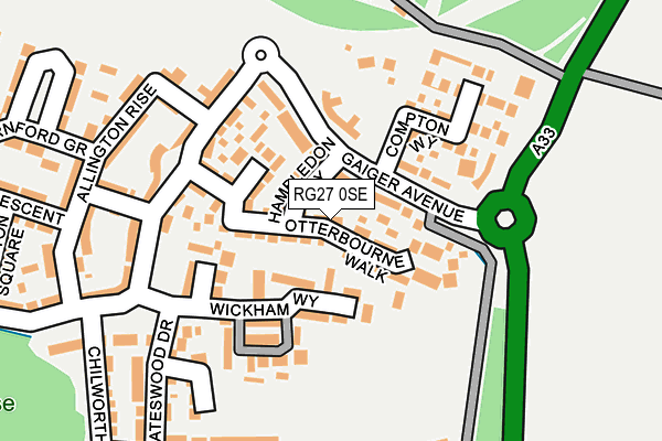 RG27 0SE map - OS OpenMap – Local (Ordnance Survey)