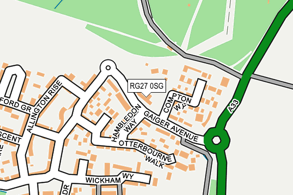 RG27 0SG map - OS OpenMap – Local (Ordnance Survey)