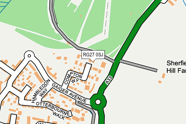 RG27 0SJ map - OS OpenMap – Local (Ordnance Survey)
