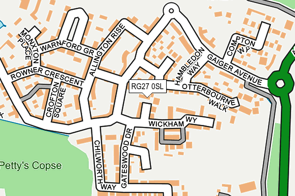 RG27 0SL map - OS OpenMap – Local (Ordnance Survey)