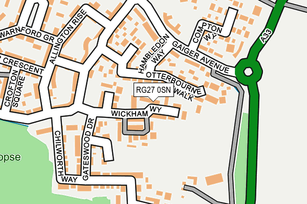 RG27 0SN map - OS OpenMap – Local (Ordnance Survey)