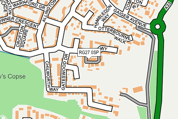 RG27 0SP map - OS OpenMap – Local (Ordnance Survey)