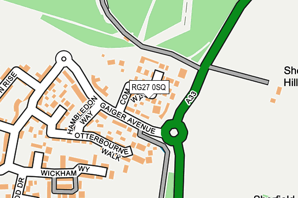 RG27 0SQ map - OS OpenMap – Local (Ordnance Survey)