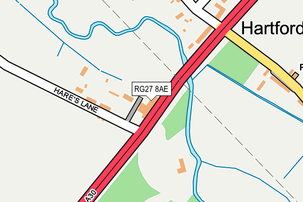 RG27 8AE map - OS OpenMap – Local (Ordnance Survey)