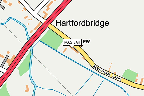 RG27 8AH map - OS OpenMap – Local (Ordnance Survey)