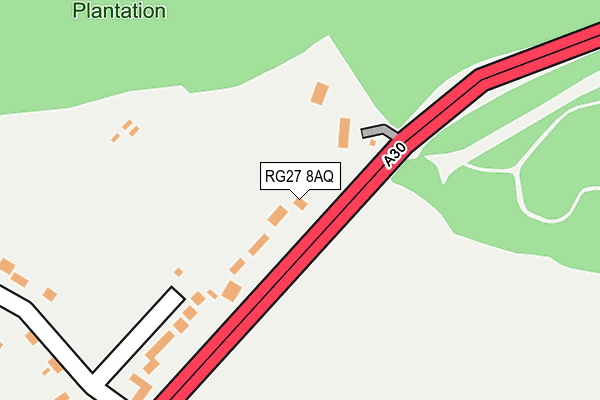 RG27 8AQ map - OS OpenMap – Local (Ordnance Survey)