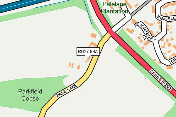 RG27 8BA map - OS OpenMap – Local (Ordnance Survey)