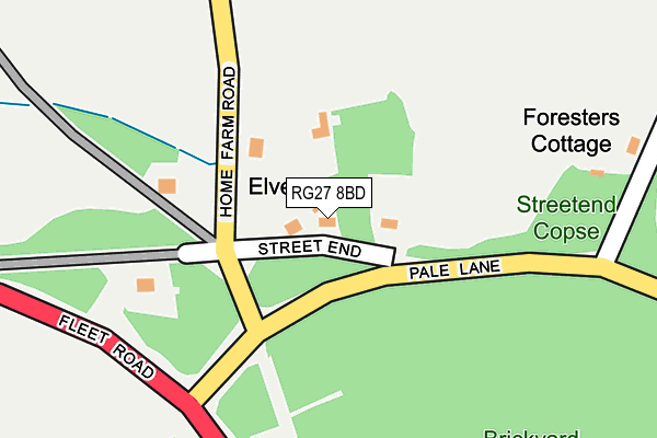 RG27 8BD map - OS OpenMap – Local (Ordnance Survey)