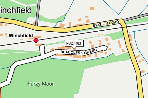 RG27 8BF map - OS OpenMap – Local (Ordnance Survey)