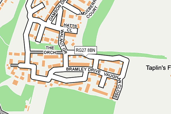 RG27 8BN map - OS OpenMap – Local (Ordnance Survey)