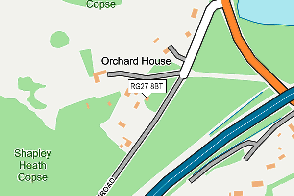RG27 8BT map - OS OpenMap – Local (Ordnance Survey)