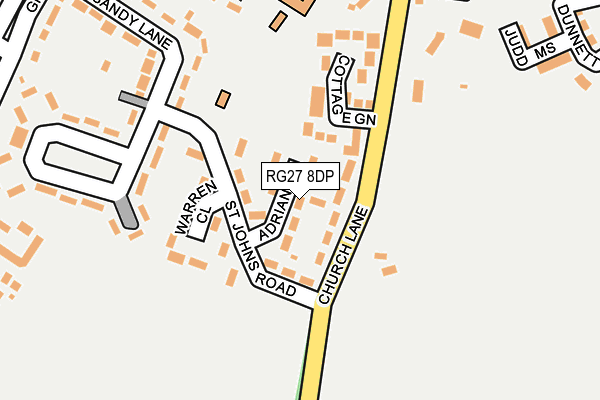 RG27 8DP map - OS OpenMap – Local (Ordnance Survey)