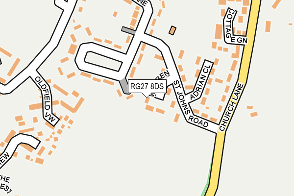 RG27 8DS map - OS OpenMap – Local (Ordnance Survey)