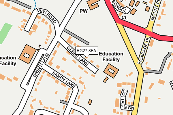 RG27 8EA map - OS OpenMap – Local (Ordnance Survey)