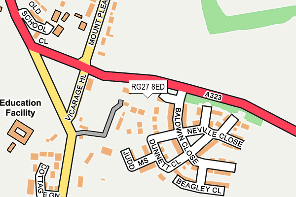 RG27 8ED map - OS OpenMap – Local (Ordnance Survey)