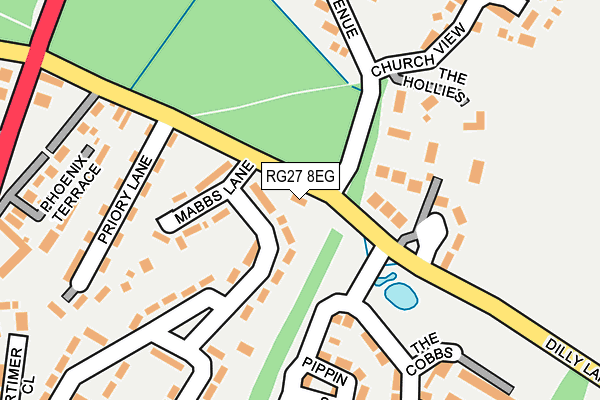 RG27 8EG map - OS OpenMap – Local (Ordnance Survey)