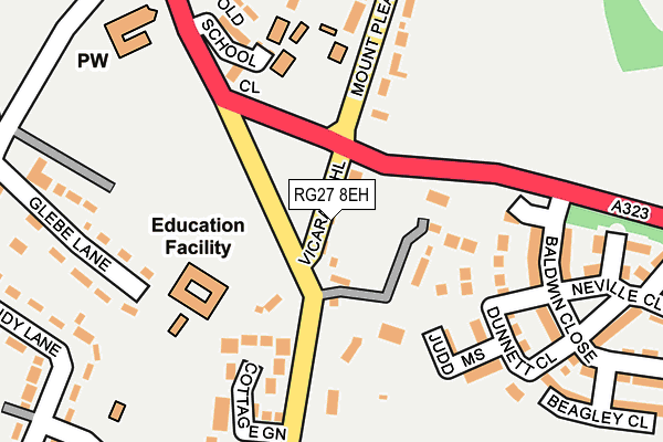 RG27 8EH map - OS OpenMap – Local (Ordnance Survey)
