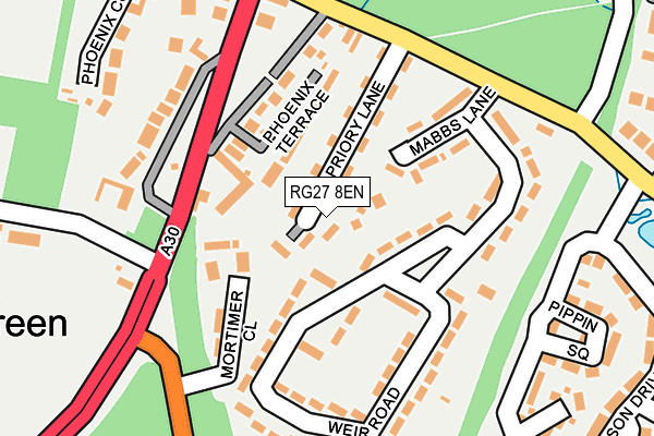 RG27 8EN map - OS OpenMap – Local (Ordnance Survey)