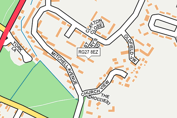 RG27 8EZ map - OS OpenMap – Local (Ordnance Survey)