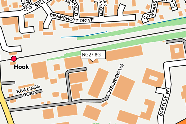 RG27 8GT map - OS OpenMap – Local (Ordnance Survey)