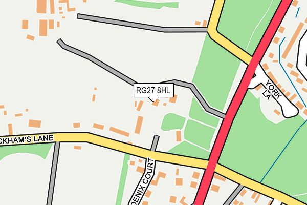 RG27 8HL map - OS OpenMap – Local (Ordnance Survey)