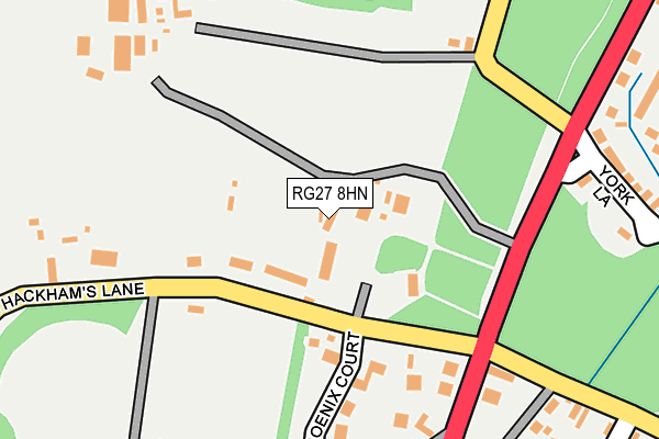 RG27 8HN map - OS OpenMap – Local (Ordnance Survey)