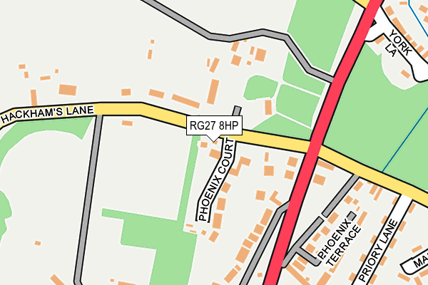 RG27 8HP map - OS OpenMap – Local (Ordnance Survey)