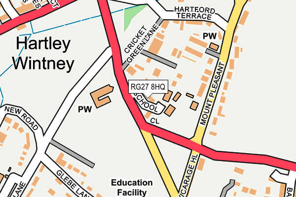 RG27 8HQ map - OS OpenMap – Local (Ordnance Survey)