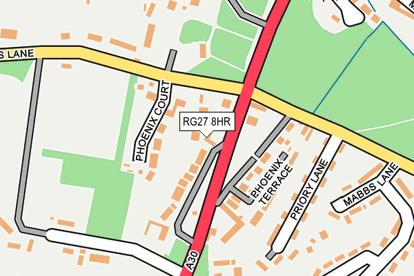 RG27 8HR map - OS OpenMap – Local (Ordnance Survey)