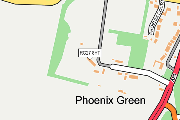 RG27 8HT map - OS OpenMap – Local (Ordnance Survey)