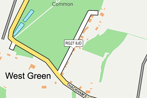 RG27 8JD map - OS OpenMap – Local (Ordnance Survey)