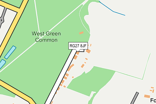 RG27 8JF map - OS OpenMap – Local (Ordnance Survey)