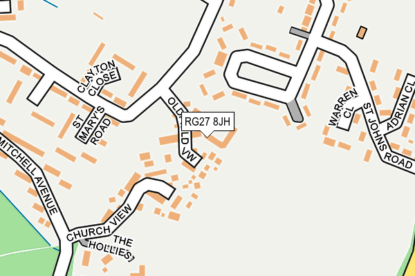RG27 8JH map - OS OpenMap – Local (Ordnance Survey)