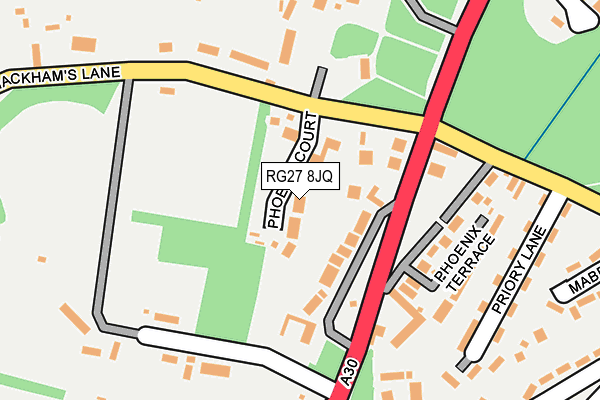RG27 8JQ map - OS OpenMap – Local (Ordnance Survey)