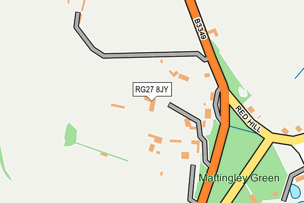 RG27 8JY map - OS OpenMap – Local (Ordnance Survey)