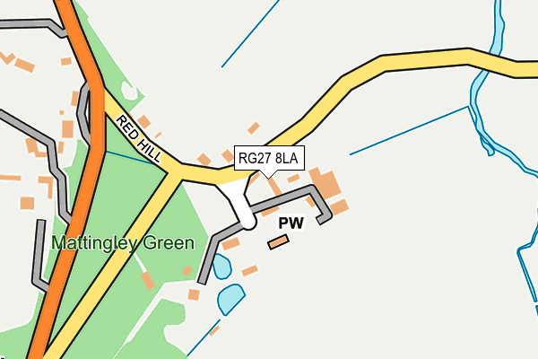 RG27 8LA map - OS OpenMap – Local (Ordnance Survey)