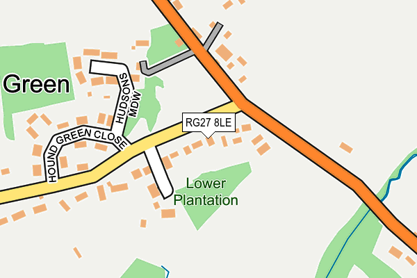 RG27 8LE map - OS OpenMap – Local (Ordnance Survey)
